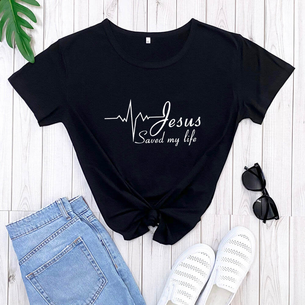 Jesus Saved My Life Short Sleeve T-Shirt