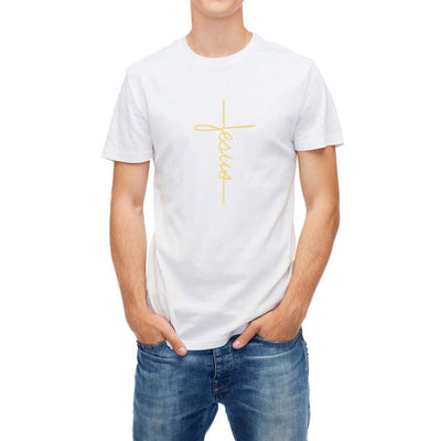 Jesus Cross Vertical Mens T-Shirt