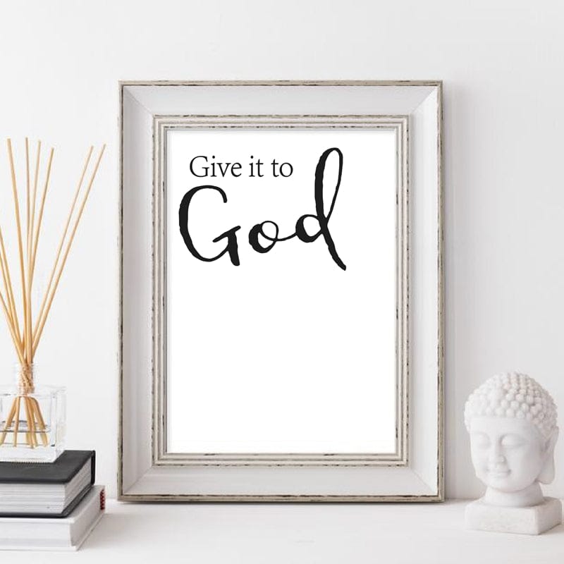 Give it To God and Go To Sleep Wall Art Canvas Painting