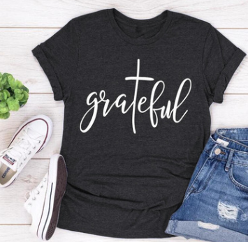 Grateful Womens Christian T-shirt