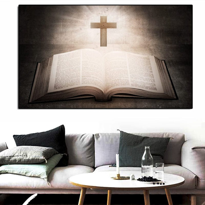 The Power of the Cross and the Word Canvas Painting