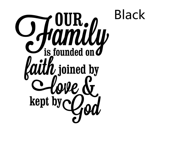 Our Family Is Founded On Faith Christian Decal