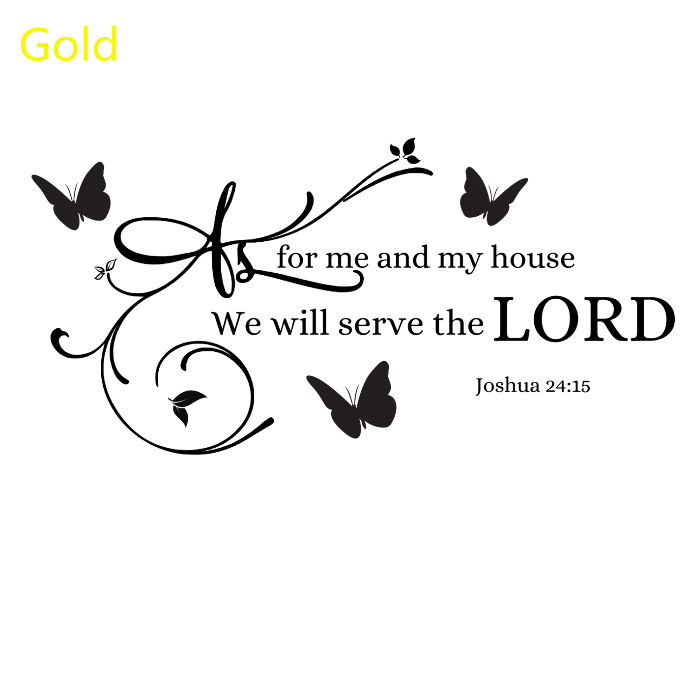 As For Me And My House We Will Serve The Lord  Christian Decal