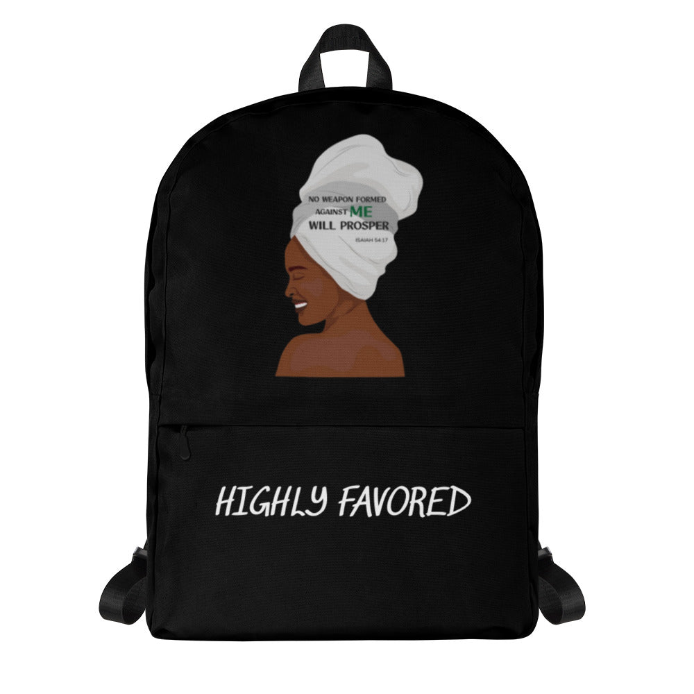 F&H Christian No Weapon Formed Against Me Highly Favored Backpack