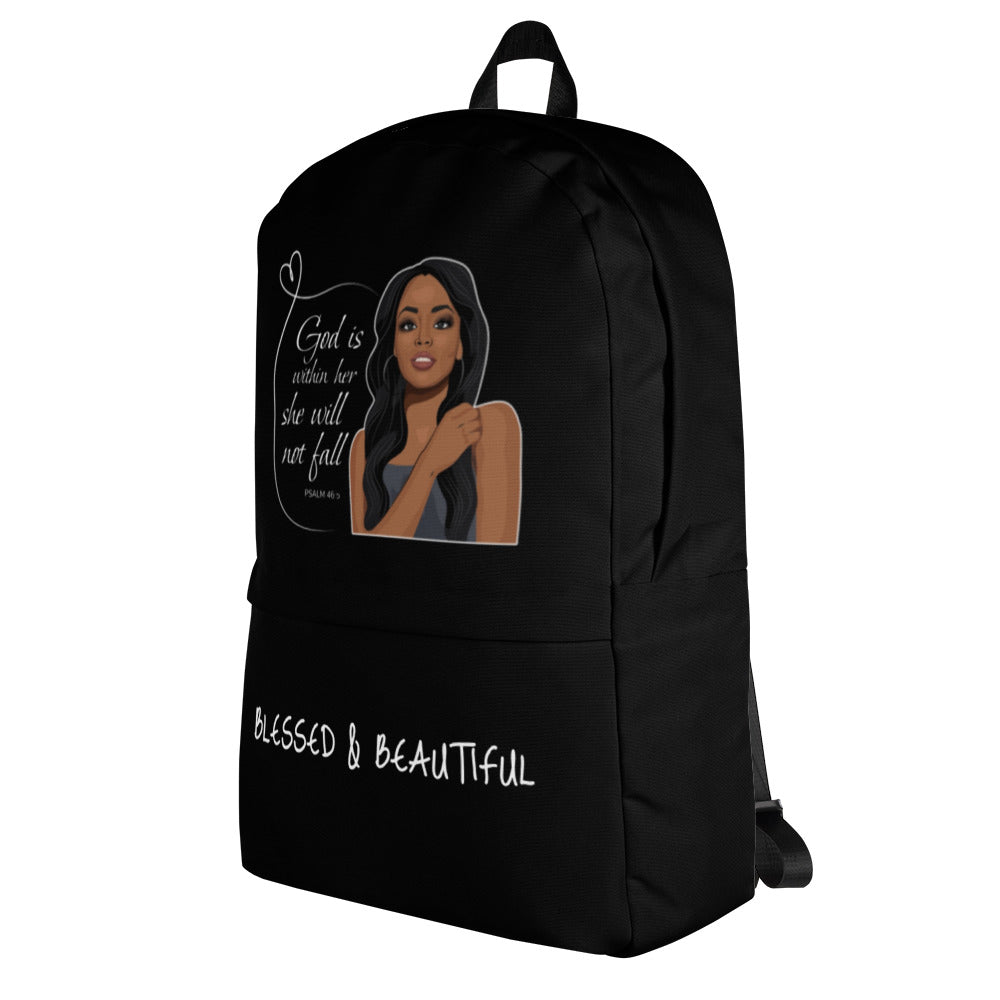 F&H Christian God is Within Her Blessed & Beautiful Backpack