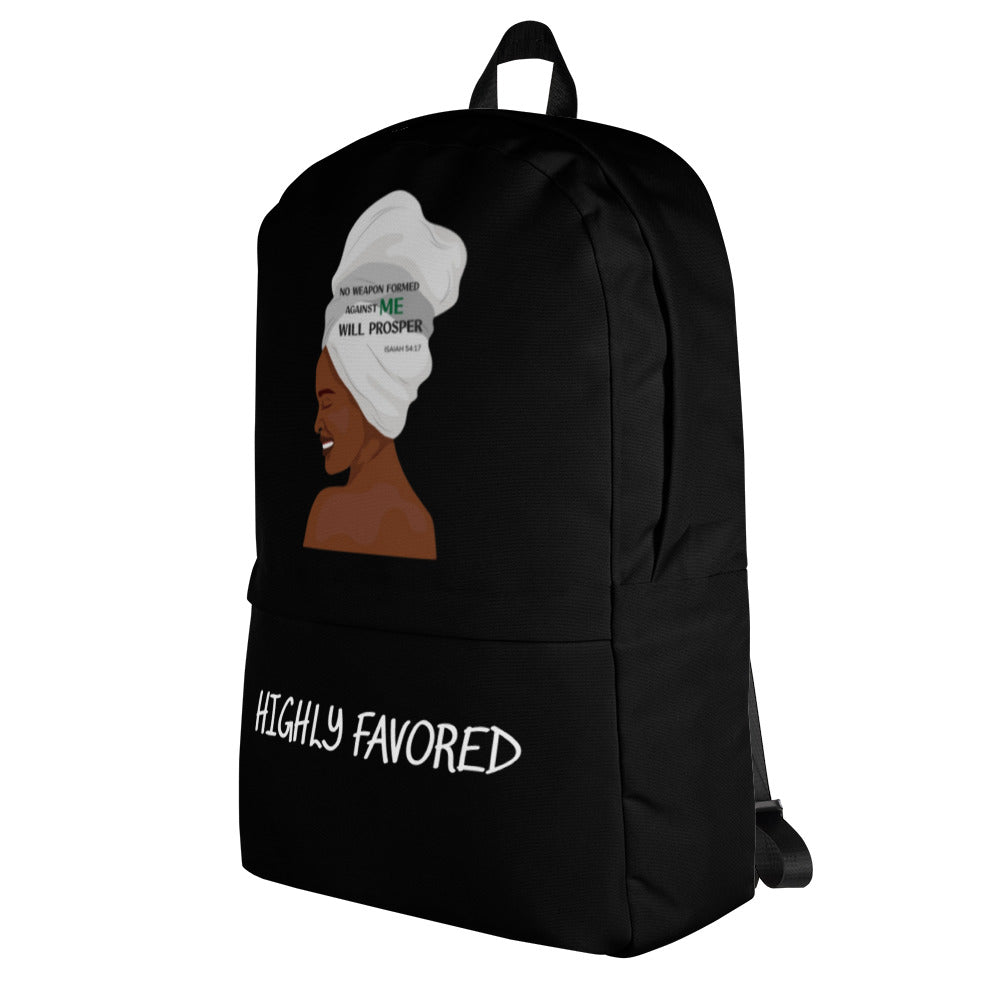 F&H Christian No Weapon Formed Against Me Highly Favored Backpack