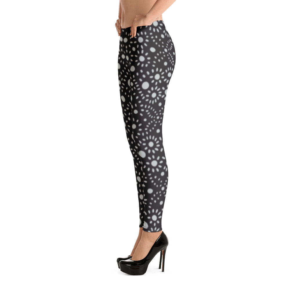 F&H Christian Pattern Black and White Leggings - Faith and Happiness Store
