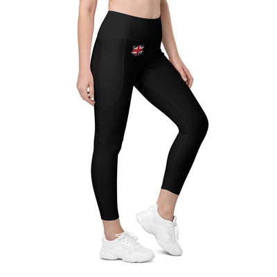 F&H Christian British Flag Leggings with Pockets - Faith and Happiness Store