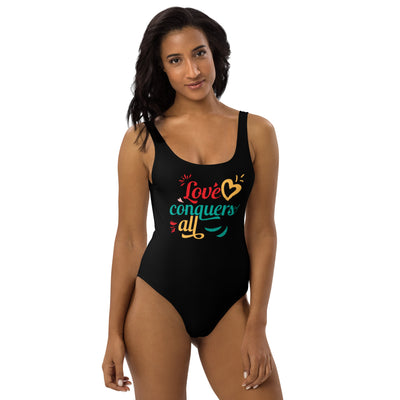 F&H Christian Love Conquers All One-Piece Swimsuit