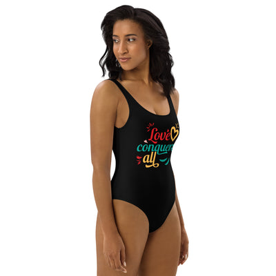 F&H Christian Love Conquers All One-Piece Swimsuit