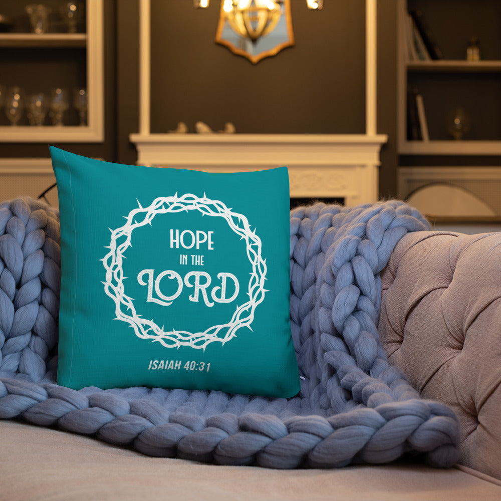 F&H Christian Hope In The Lord Premium Throw Pillow - Faith and Happiness Store