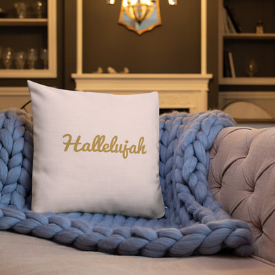 F&H Christian Hallelujah Premium Throw Pillow - Faith and Happiness Store