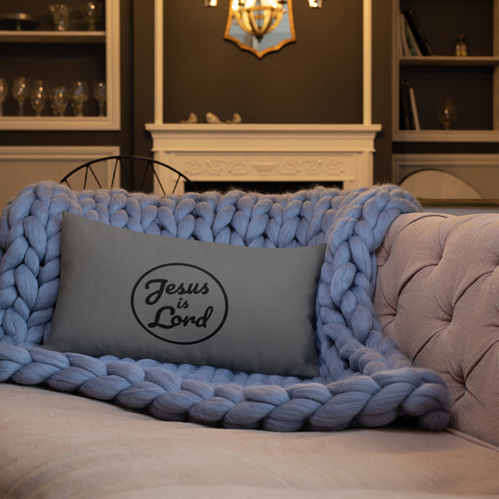 F&H Christian Jesus Is Lord Premium Throw Pillow - Faith and Happiness Store