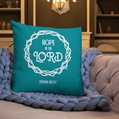 F&H Christian Hope In The Lord Premium Throw Pillow - Faith and Happiness Store