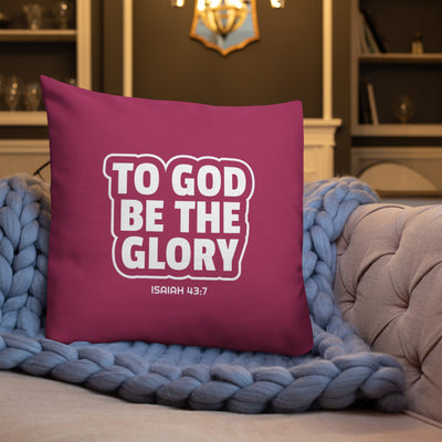 F&H Christian To God Be The Glory Premium Throw Pillow - Faith and Happiness Store