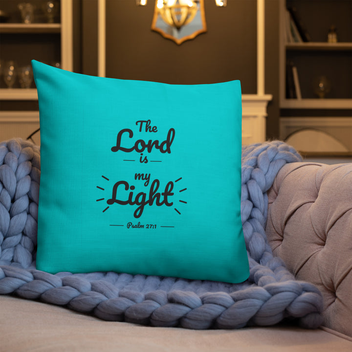 F&H Christian The Lord is My Light Premium Throw Pillow - Faith and Happiness Store
