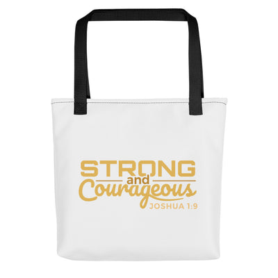 F&H Christian Strong and Courageous Tote bag - Faith and Happiness Store