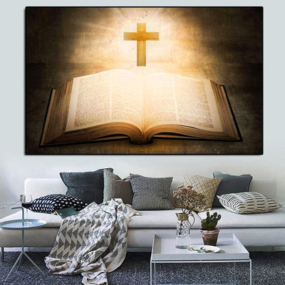 The Power of the Cross and the Word Canvas Painting