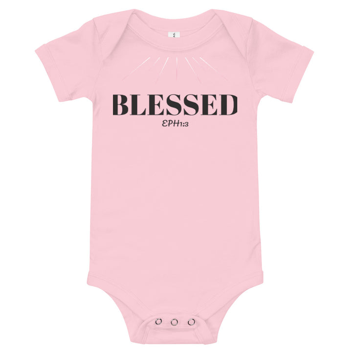 F&H Christian Blessed Baby Short Sleeve one piece - Faith and Happiness Store