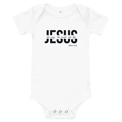 F&H Christian Jesus Baby short sleeve one piece - Faith and Happiness Store
