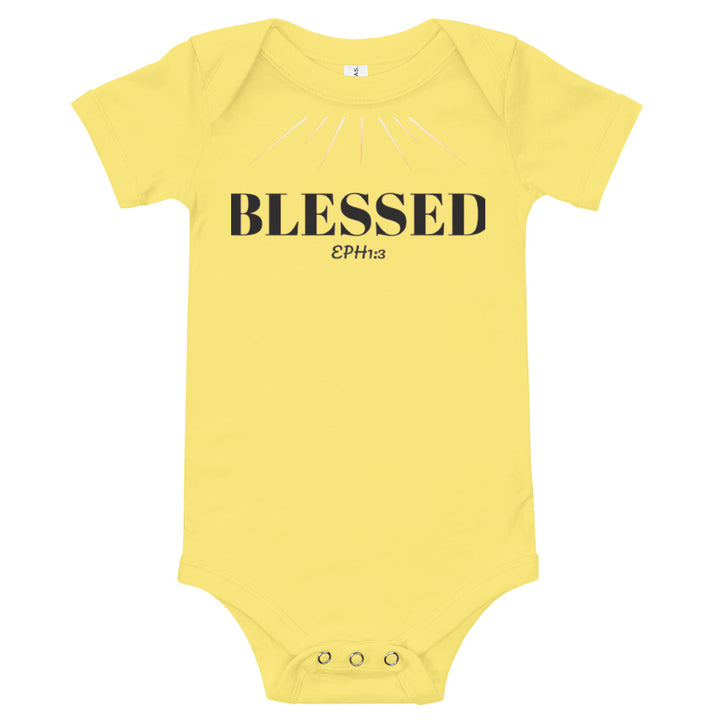 F&H Christian Blessed Baby Short Sleeve one piece - Faith and Happiness Store