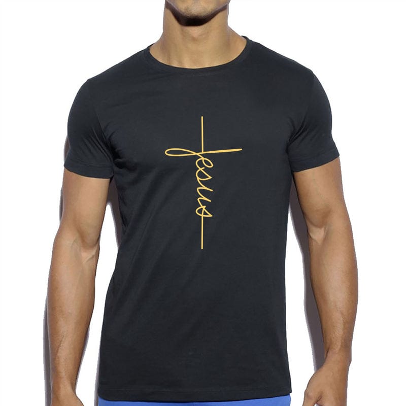 Jesus Cross Vertical Mens T-Shirt