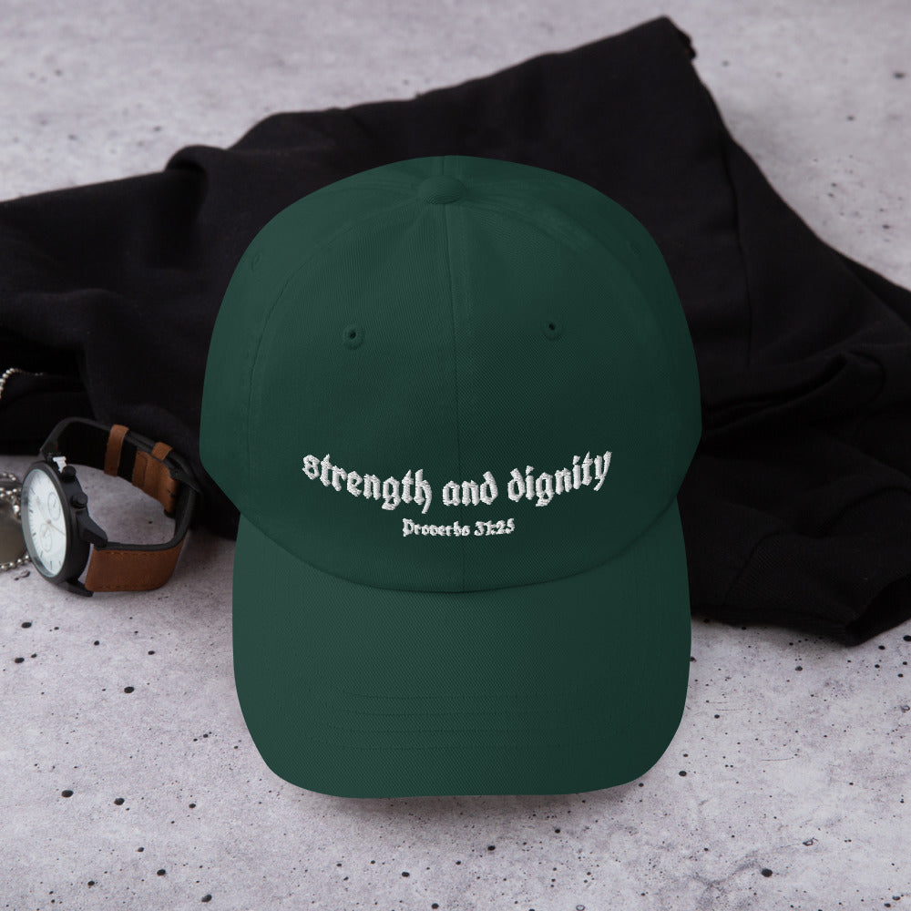F&H Christian Strenght and Dignity Baseball Hat - Faith and Happiness Store