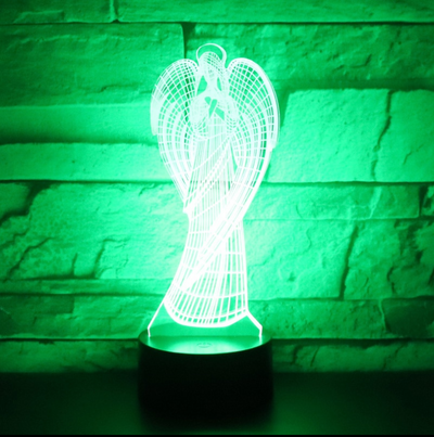 Christian Angel Led Colorful Color Changing 3D Night Light