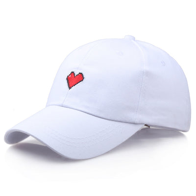 Lace-up Embroidered Heart Lace Baseball Women's Hat