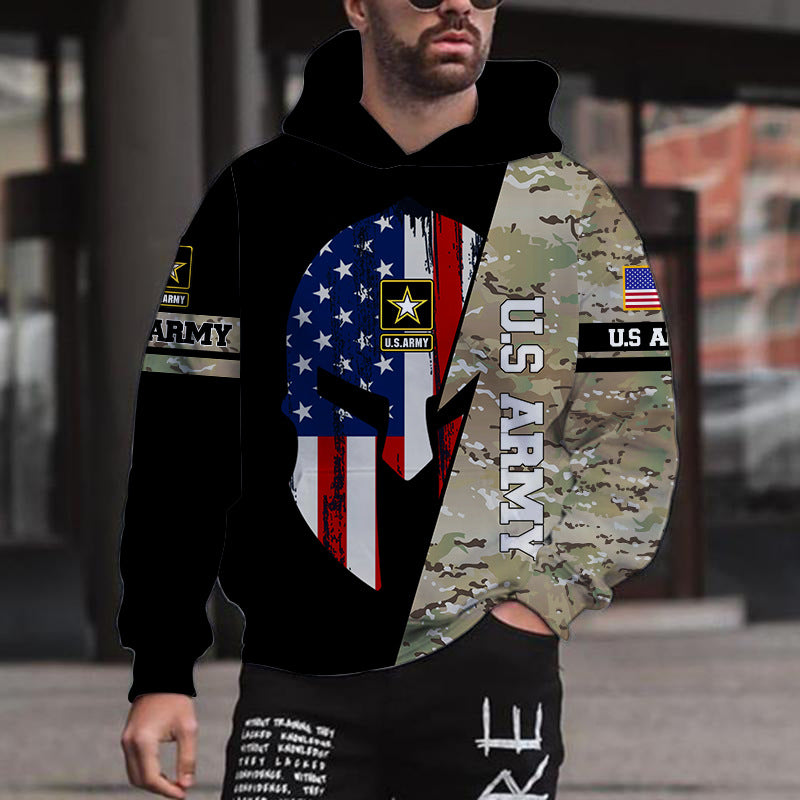 U.S.A. 3D Printed Cardigan Hoodie For Men And Women