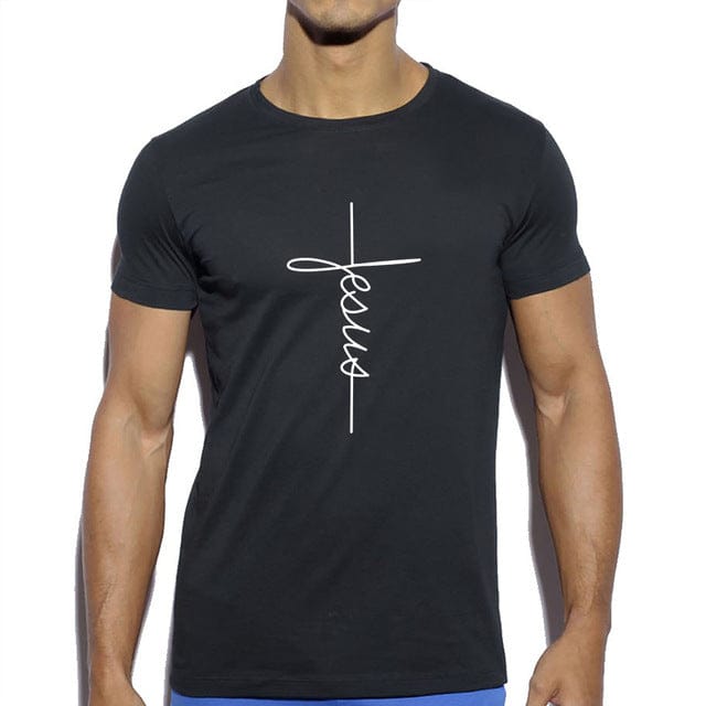 Jesus Cross Vertical Mens T-Shirt