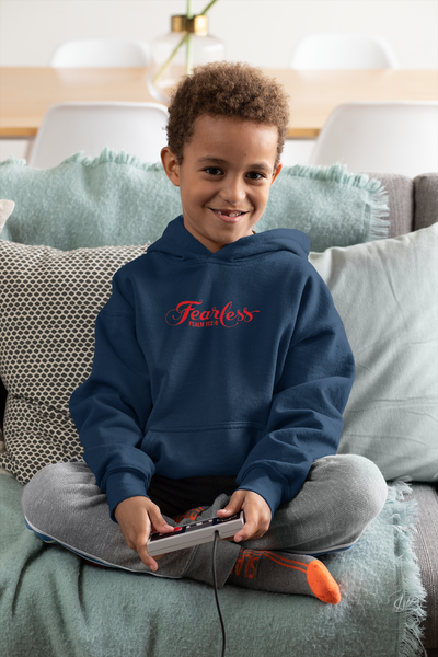 F&H Christian Fearless Boys fleece hoodie - Faith and Happiness Store