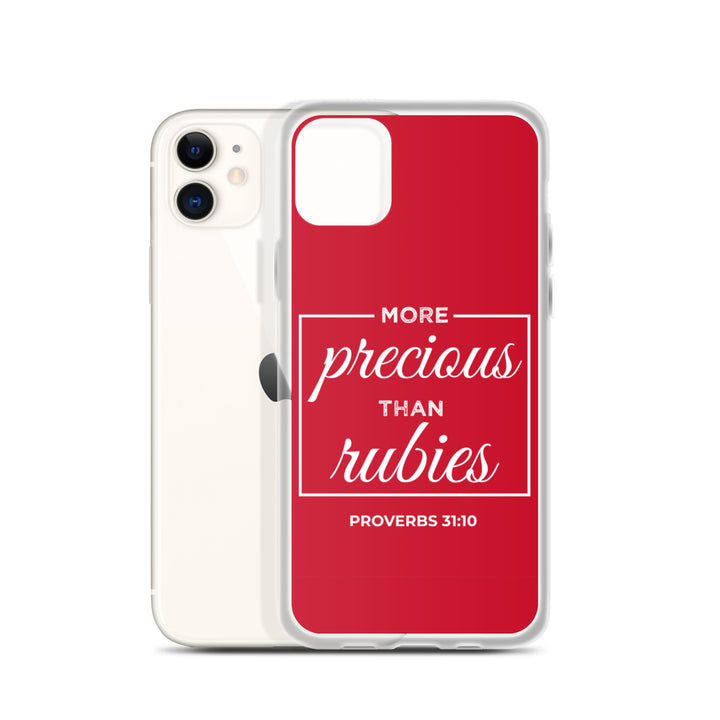 F&H Christian More Precious than Rubies iPhone Case - Faith and Happiness Store