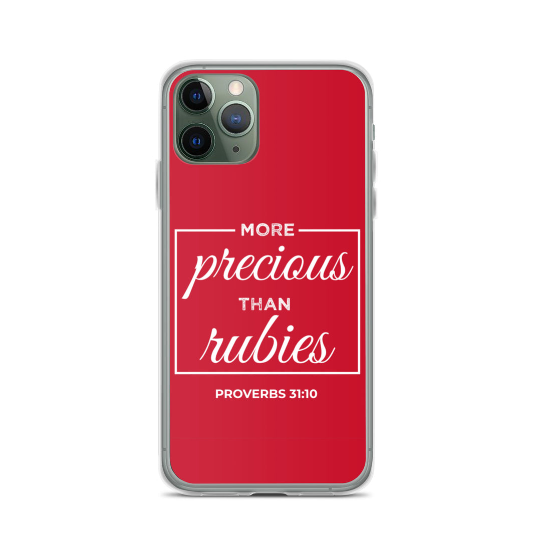F&H Christian More Precious than Rubies iPhone Case - Faith and Happiness Store