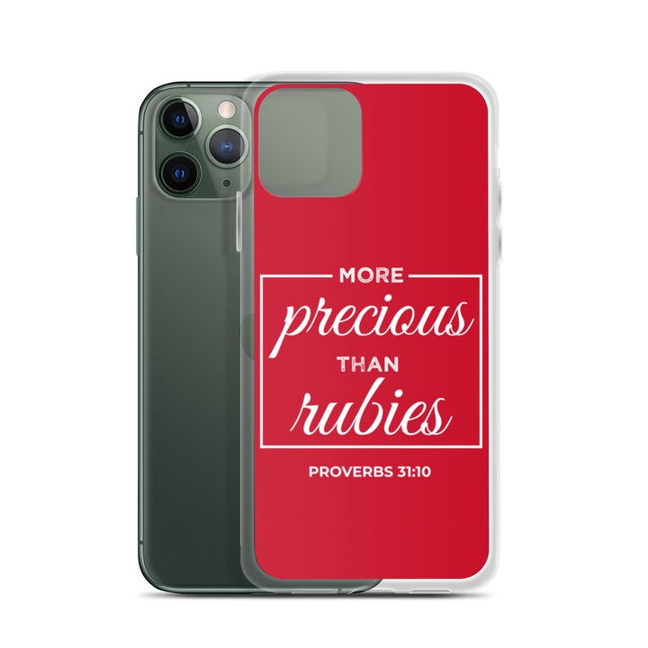 F&H Christian More Precious than Rubies iPhone Case - Faith and Happiness Store
