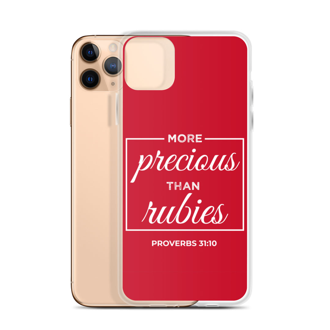 F&H Christian More Precious than Rubies iPhone Case - Faith and Happiness Store
