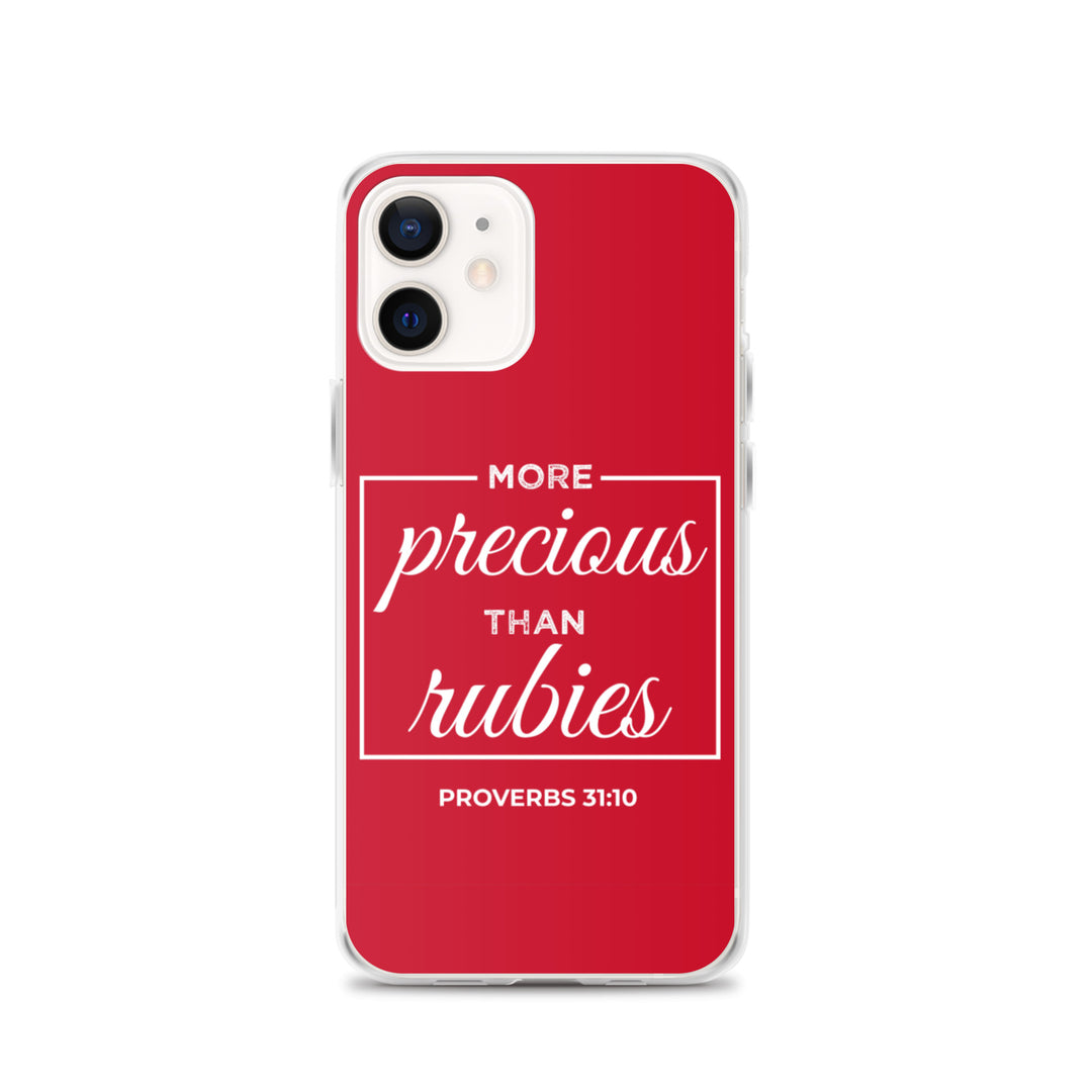 F&H Christian More Precious than Rubies iPhone Case - Faith and Happiness Store