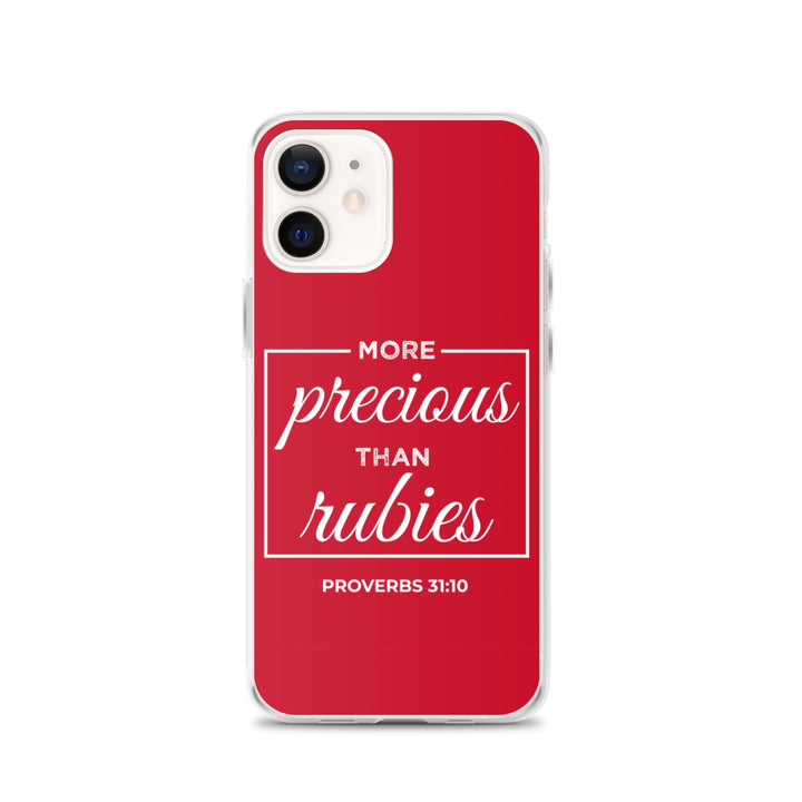 F&H Christian More Precious than Rubies iPhone Case - Faith and Happiness Store
