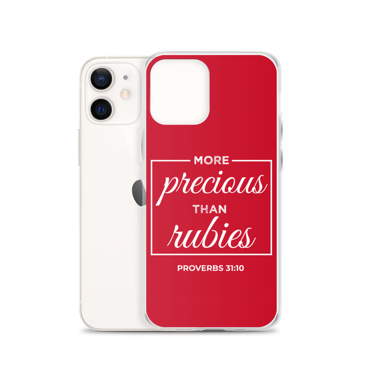 F&H Christian More Precious than Rubies iPhone Case - Faith and Happiness Store