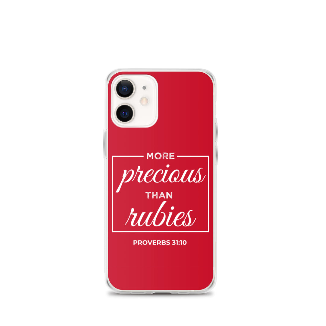F&H Christian More Precious than Rubies iPhone Case - Faith and Happiness Store