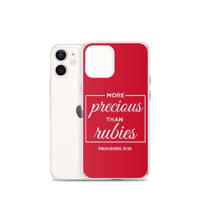 F&H Christian More Precious than Rubies iPhone Case - Faith and Happiness Store