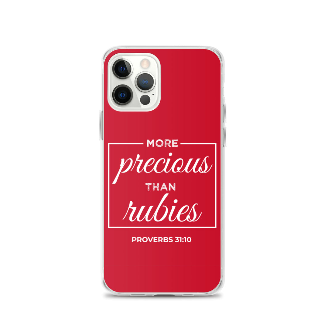 F&H Christian More Precious than Rubies iPhone Case - Faith and Happiness Store