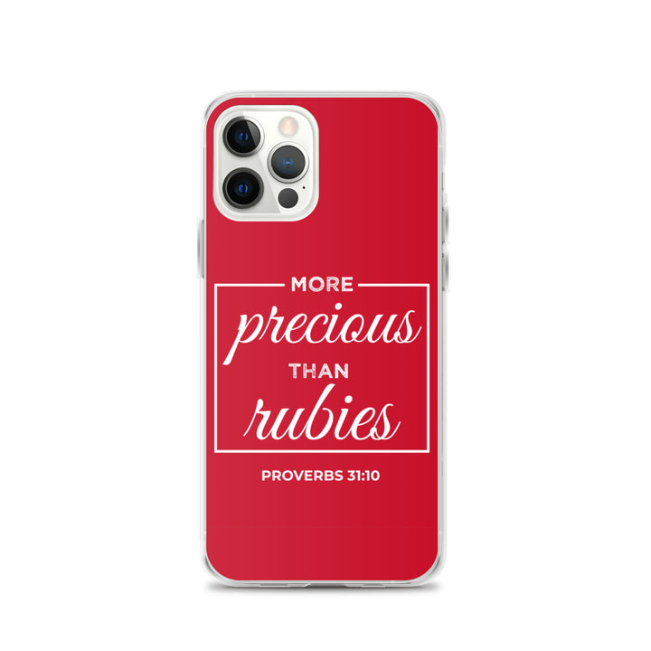 F&H Christian More Precious than Rubies iPhone Case - Faith and Happiness Store