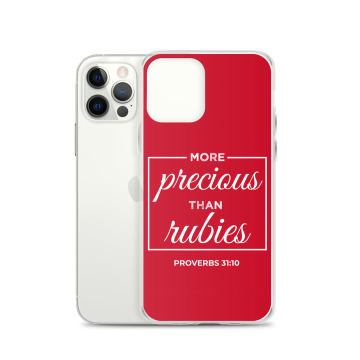 F&H Christian More Precious than Rubies iPhone Case - Faith and Happiness Store