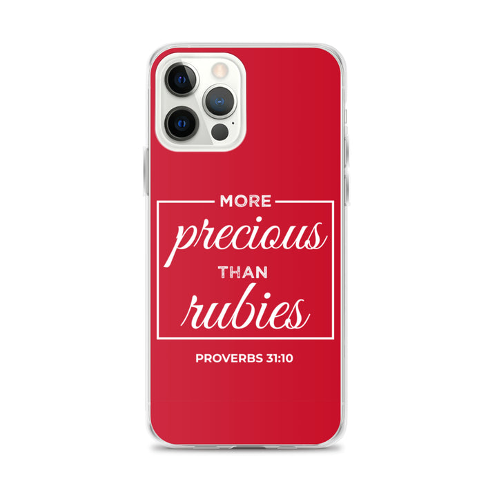 F&H Christian More Precious than Rubies iPhone Case - Faith and Happiness Store