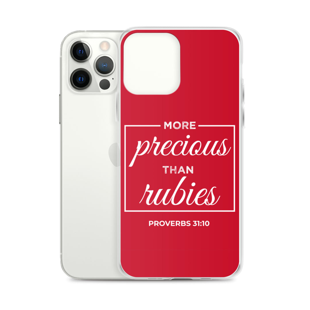 F&H Christian More Precious than Rubies iPhone Case - Faith and Happiness Store