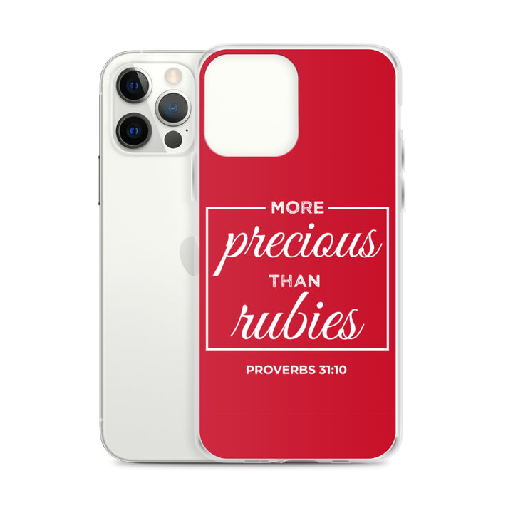 F&H Christian More Precious than Rubies iPhone Case - Faith and Happiness Store