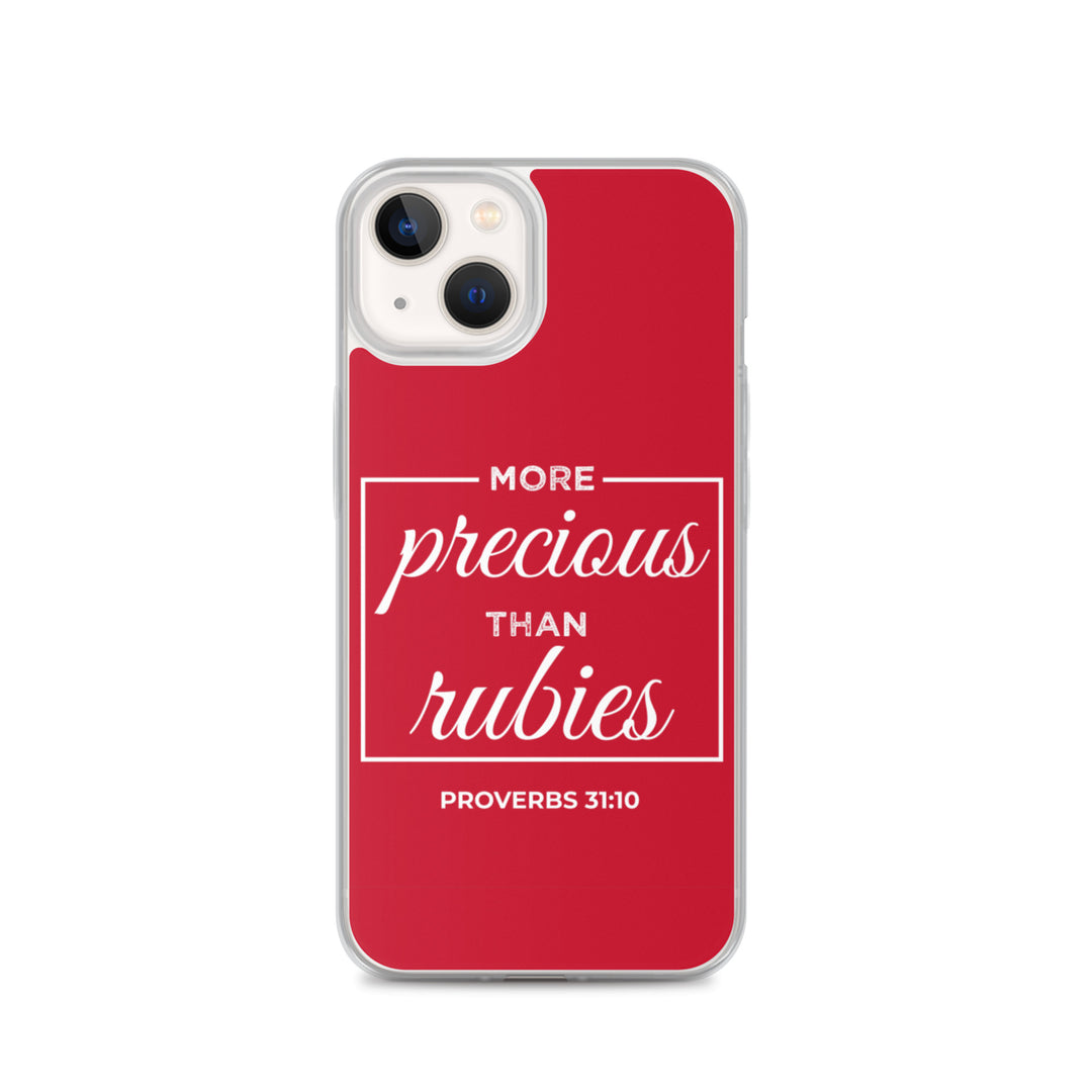 F&H Christian More Precious than Rubies iPhone Case - Faith and Happiness Store