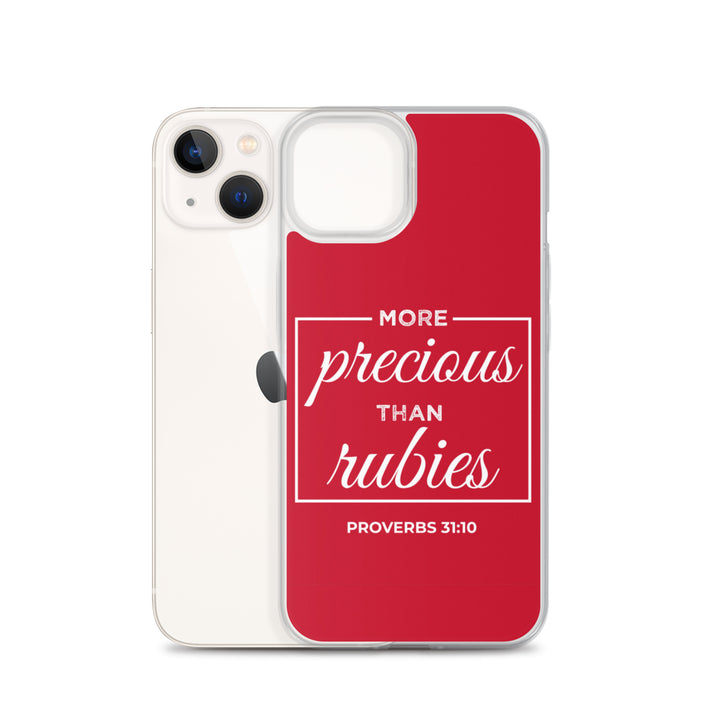F&H Christian More Precious than Rubies iPhone Case - Faith and Happiness Store