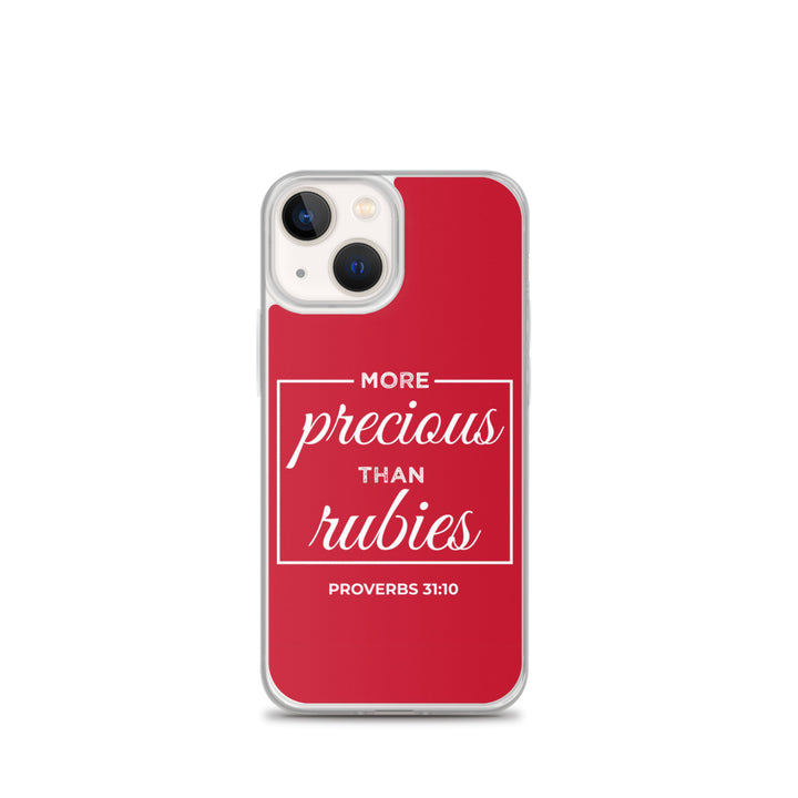 F&H Christian More Precious than Rubies iPhone Case - Faith and Happiness Store